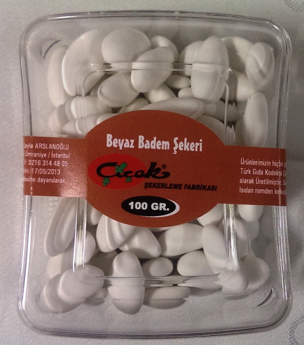 Beyaz Badem Şekeri 100 gr. kutu